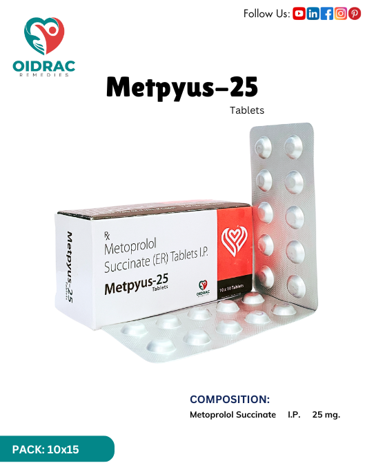 Metoprolol Succinate 25 Mg Tablets