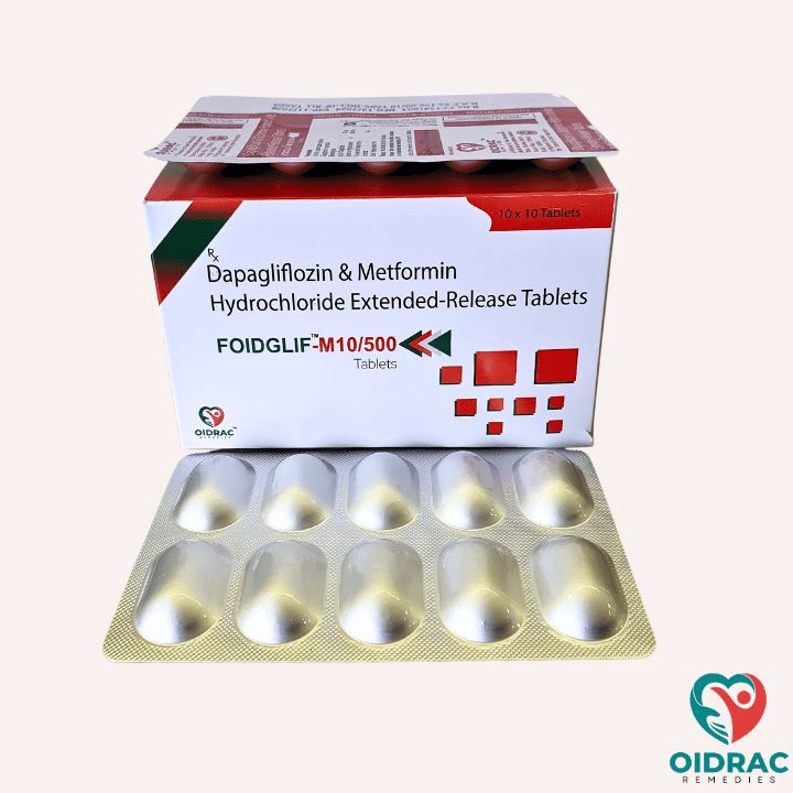 Dapagliflozin Propanediol Monohydrate 10mg & Metformin Hydrochloride 500mg Tablets